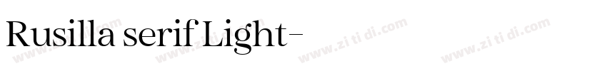 Rusilla serif Light字体转换
